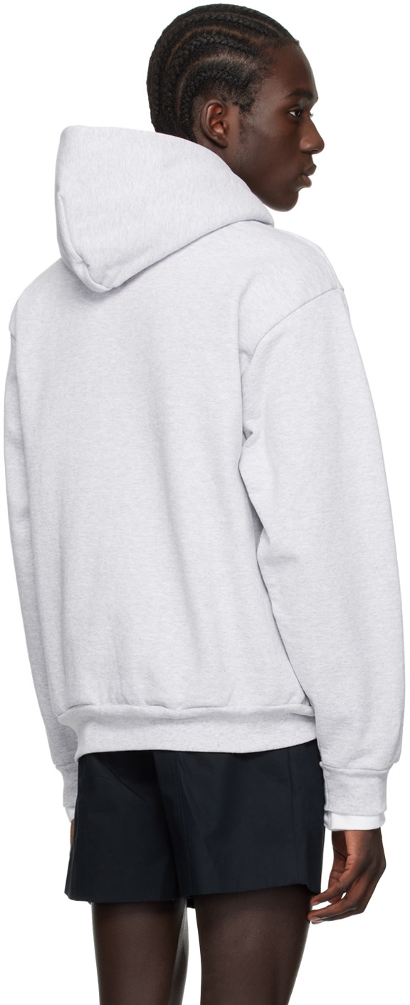 K.NGSLEY - Pull à capuche 'MIND. BODY. HOLE' gris