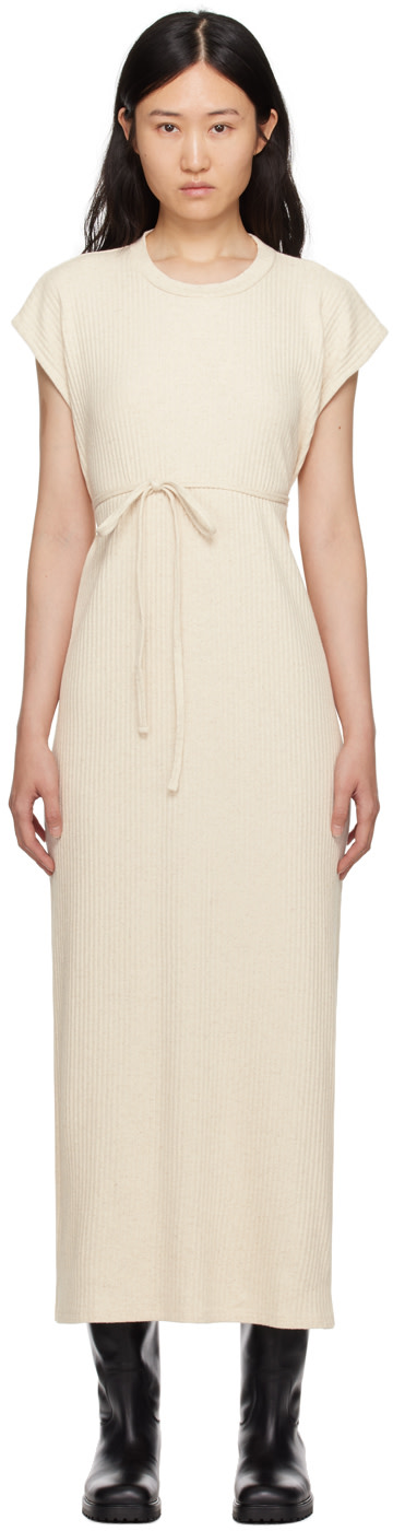 Baserange - Robe longue Shaw beige