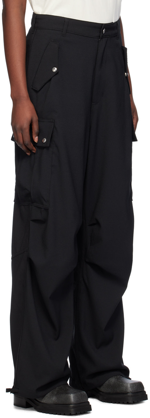 Rhude: Black Cargo Pocket Trousers | SSENSE