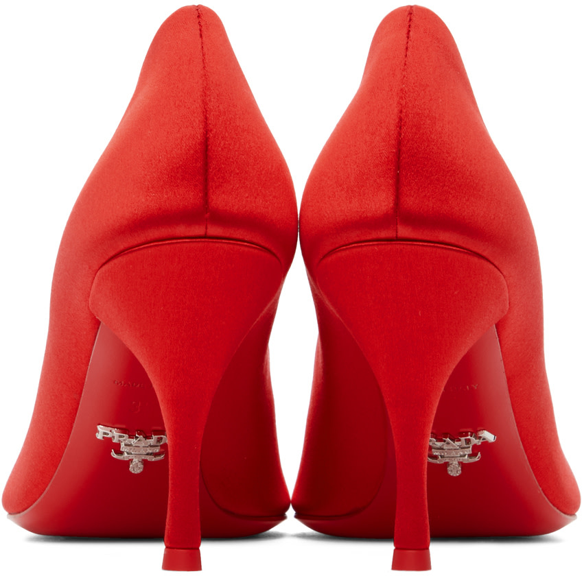 Prada - Red Satin Heels