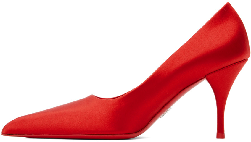 Prada - Red Satin Heels