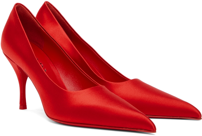 Prada - Red Satin Heels