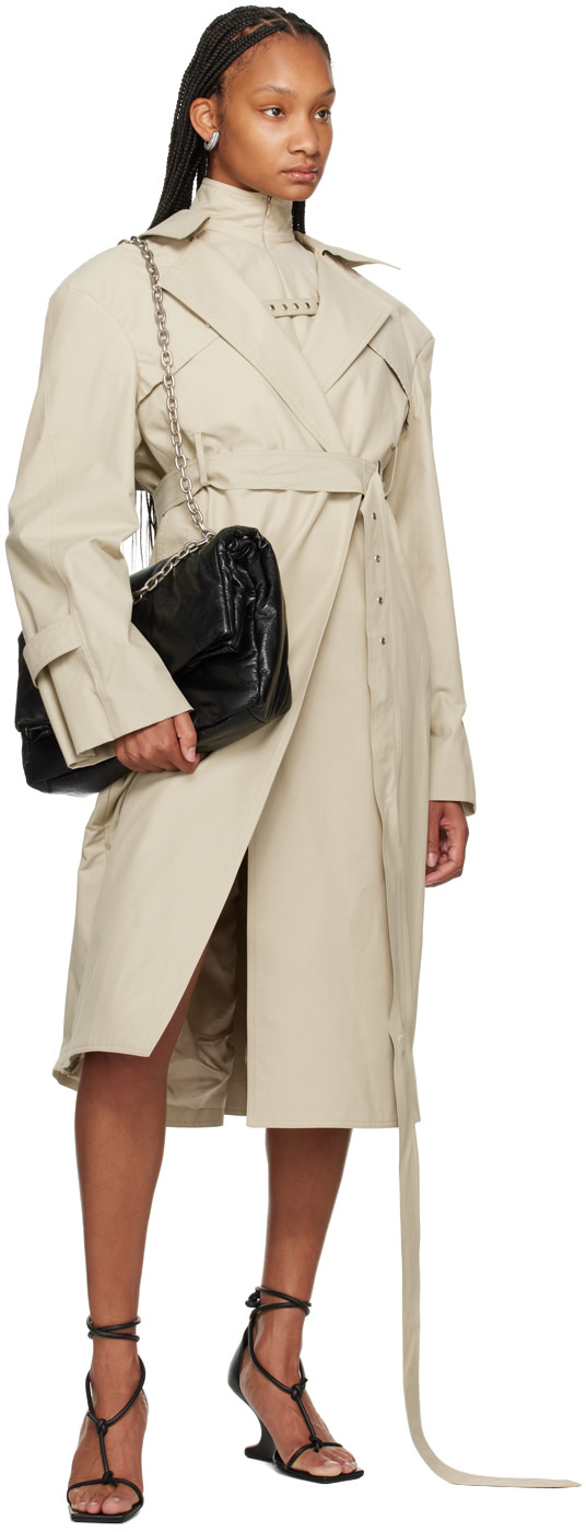 SRVC: Beige Oren Trench Coat & Tank Top Set | SSENSE