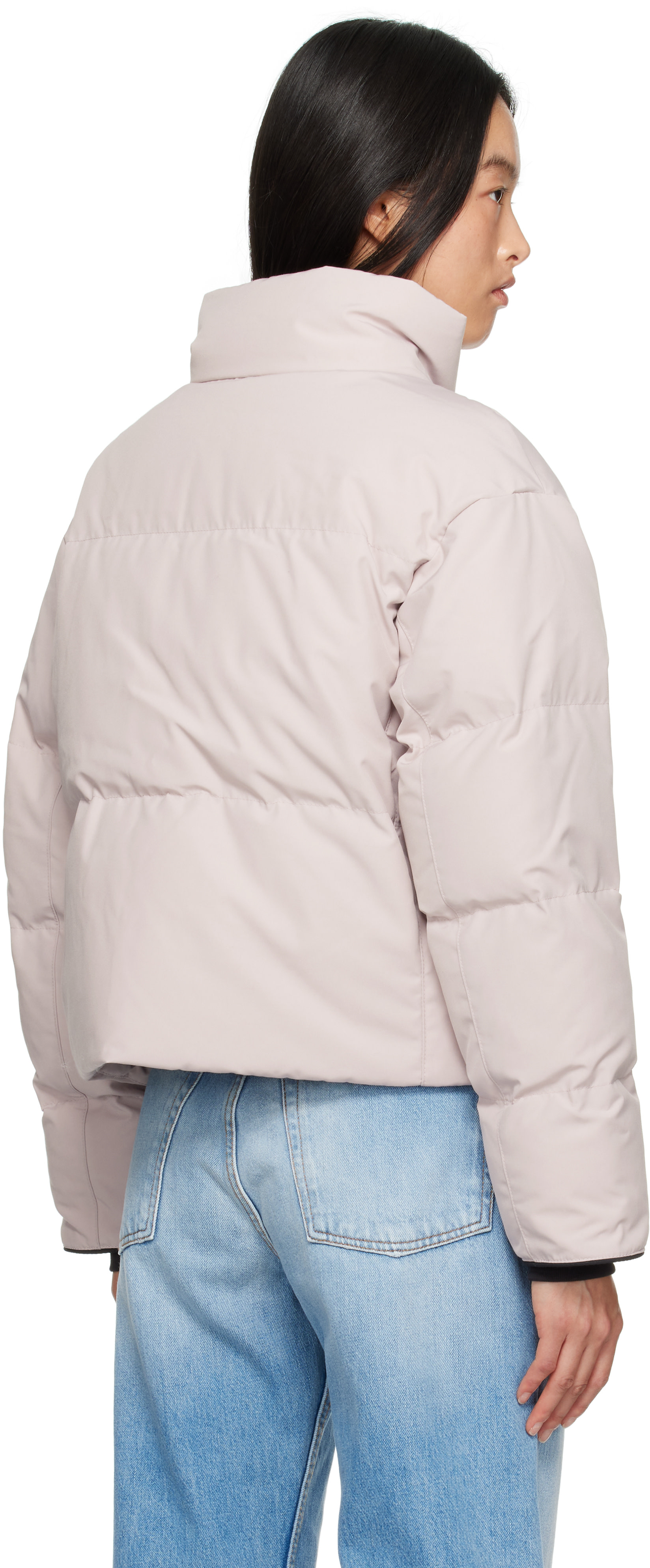 Canada Goose: Pink 'Black Label' Grandview Cropped Down Jacket