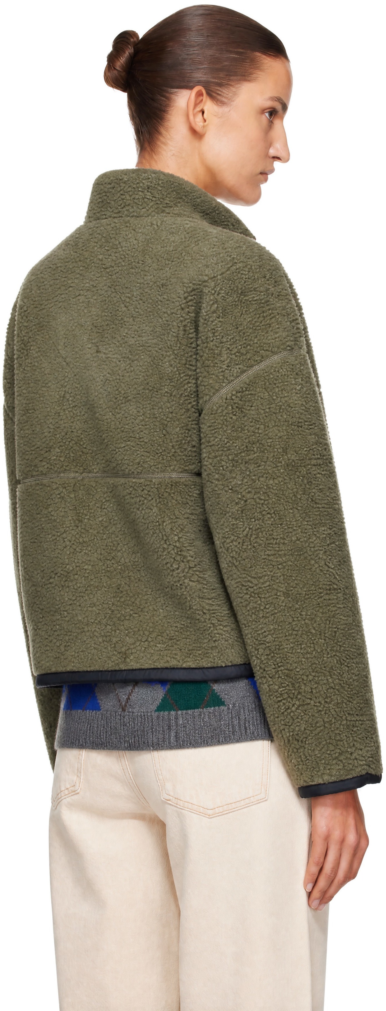 Canada Goose: Khaki Simcoe Zip Up Fleece Jacket | SSENSE Canada