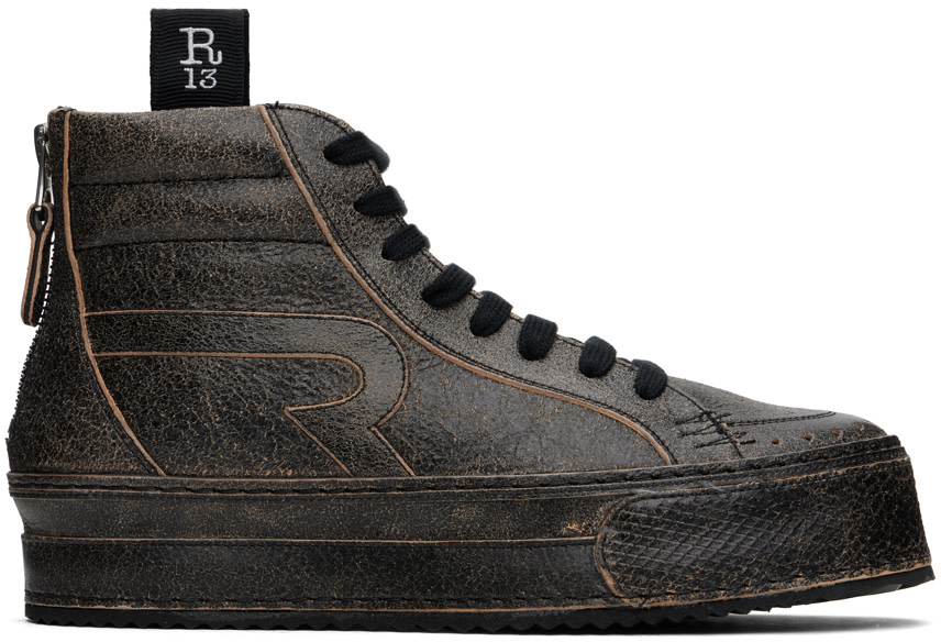 R13 - Baskets Rogue noires à effet usé