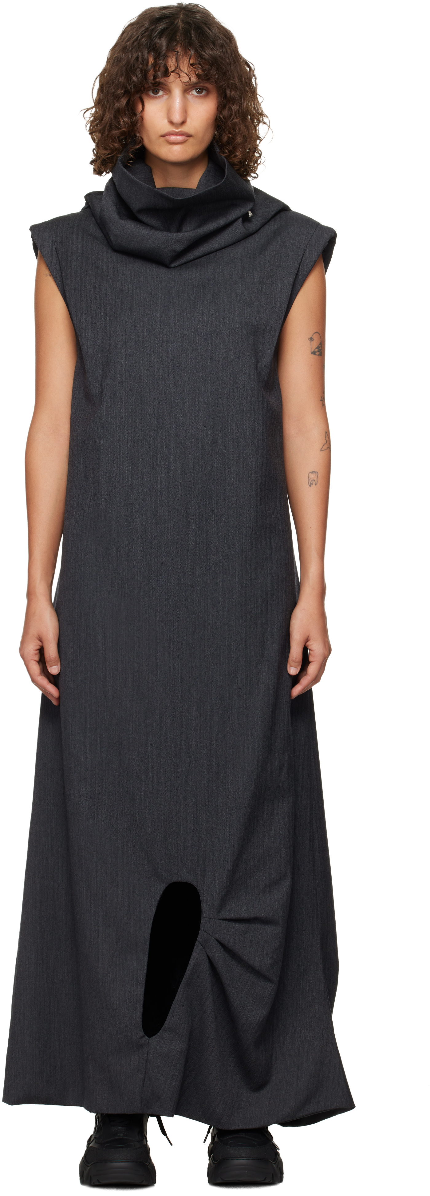 ADER error - Robe longue Product. 61 grise