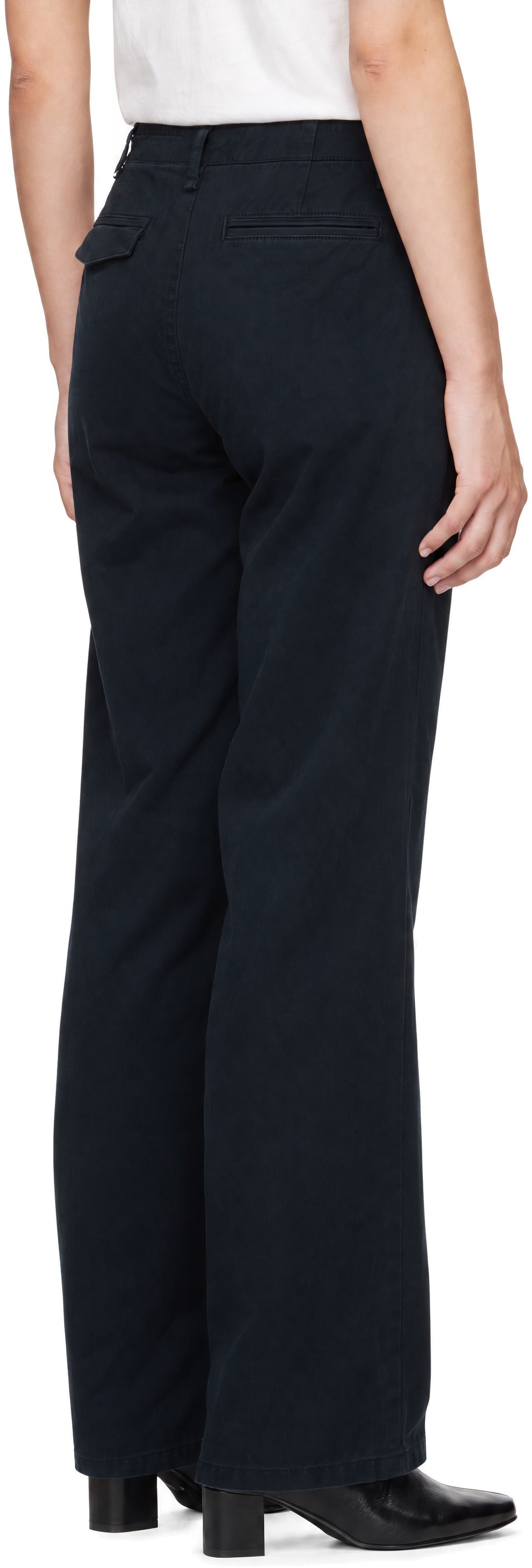 rag & bone - Pantalon chino ample Sofie bleu marine