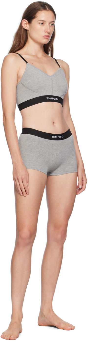 TOM FORD - Boxer gris à logo
