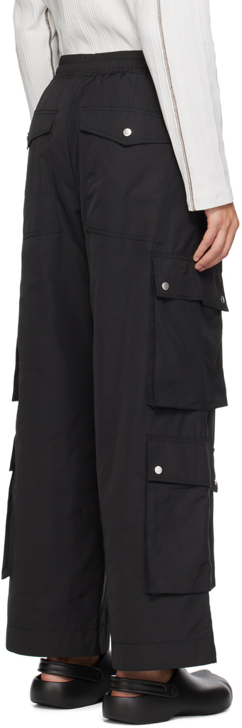 FFFPOSTALSERVICE - Black Drawstring Cargo Pants
