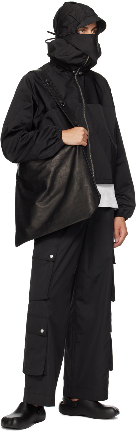 FFFPOSTALSERVICE - Black Drawstring Cargo Pants
