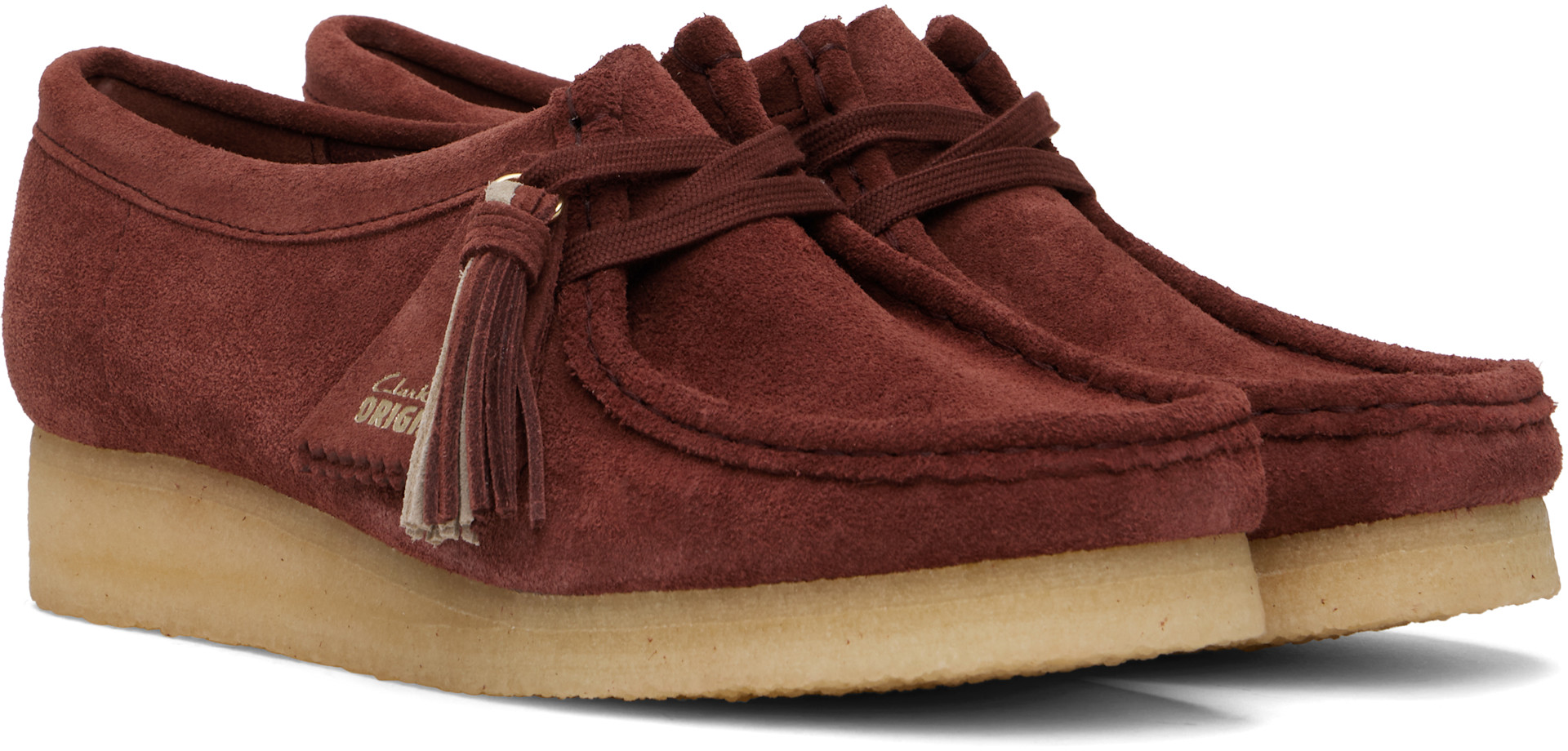 Clarks Originals: バーガンディ ワラビー | SSENSE 日本