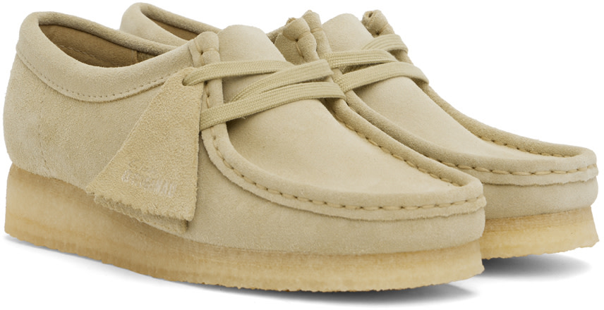 最安値！　ワラビー　Clarks Original Beige Derby Clarks Originals: Beige Wallabee Derbys | SSENSE