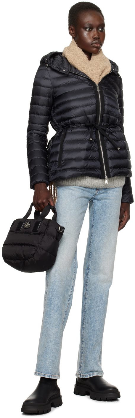 Moncler - Écharpe beige à franges
