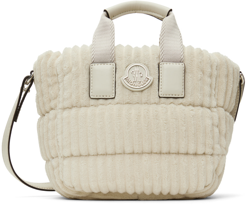 Moncler - Micro cabas Caradoc blanc cassé