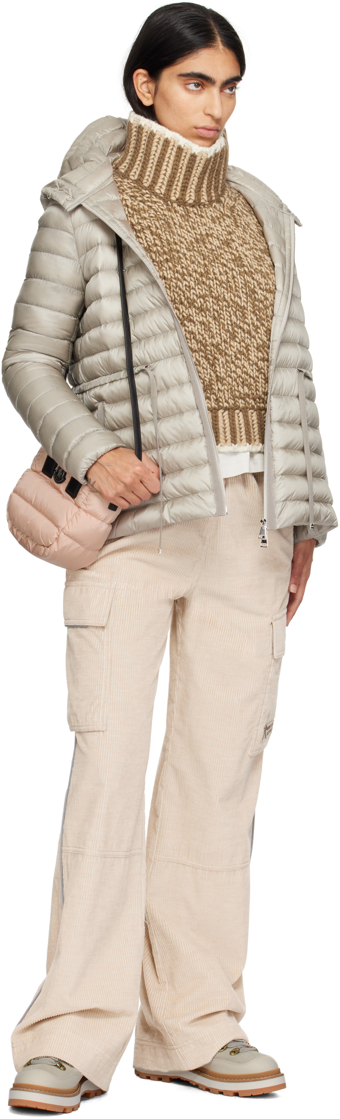 Moncler - Micro cabas Caradoc rose
