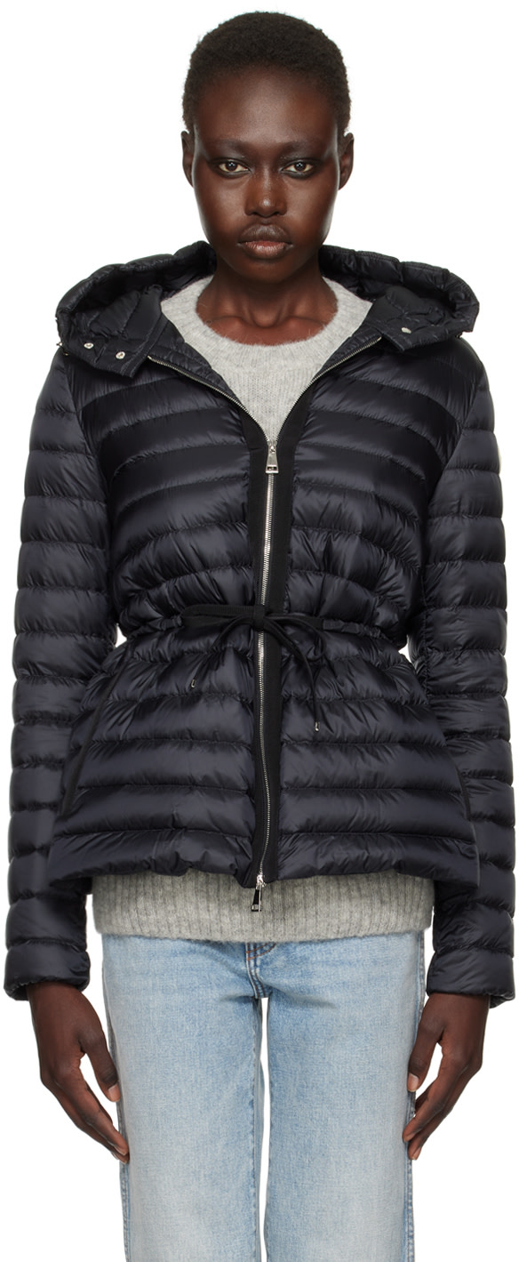 Moncler: Black Raie Short Down Jacket | SSENSE