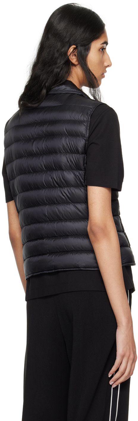 Moncler: Black Liane Down Vest | SSENSE