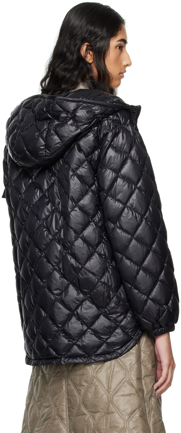 Moncler - 블랙 후드 다운 재킷