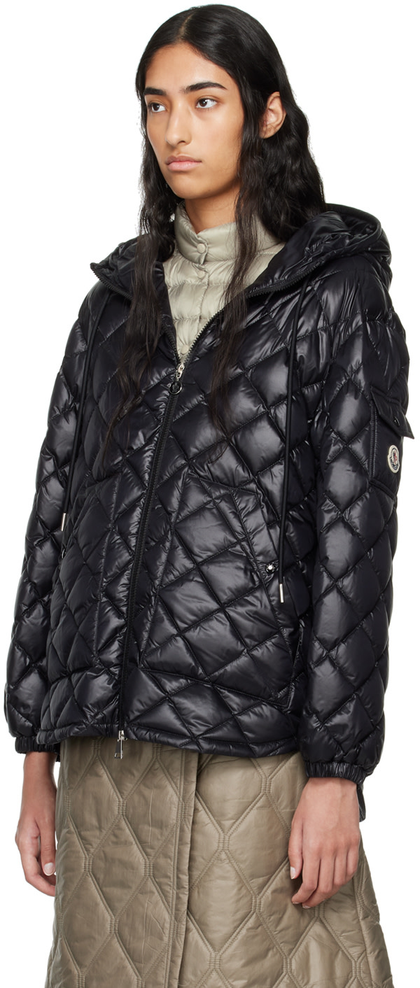 Moncler - 블랙 후드 다운 재킷