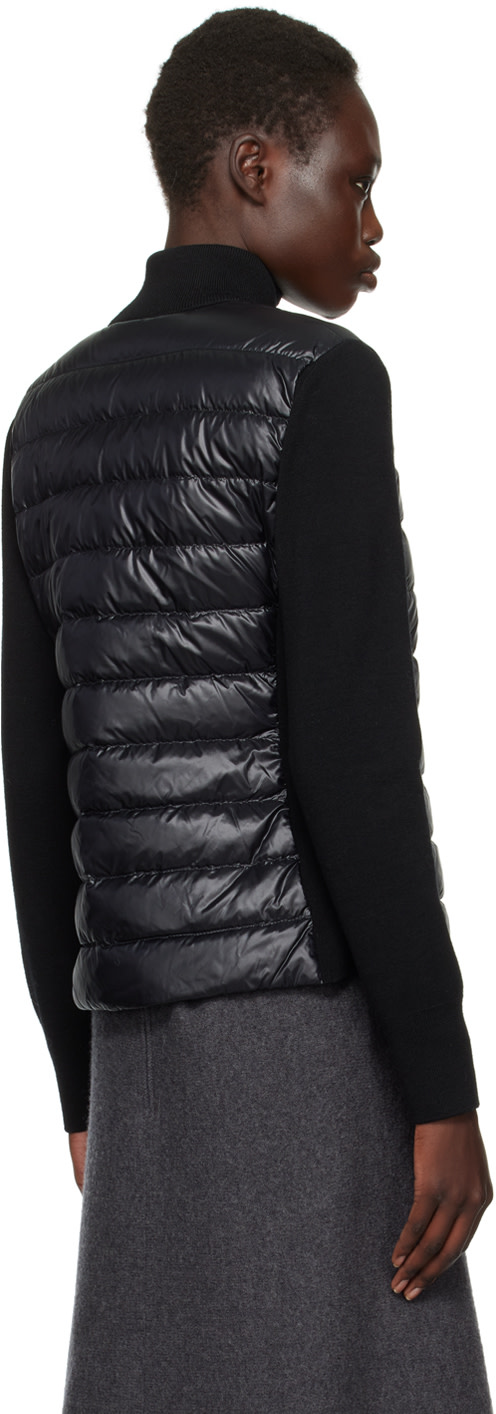 Moncler - 블랙 울 패딩 다운 재킷