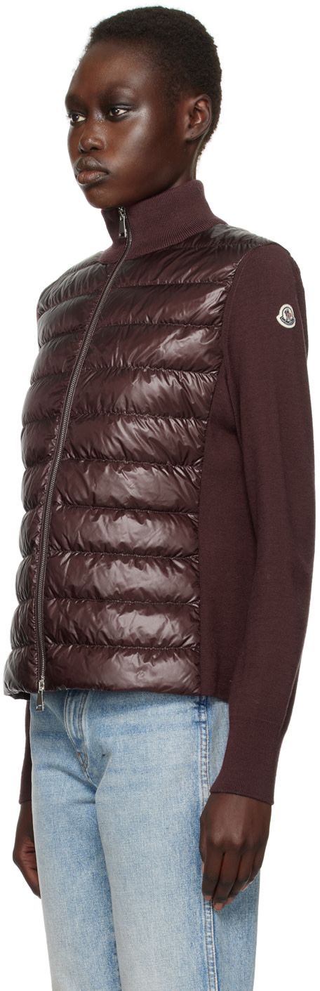 Moncler - 버건디 울 패딩 다운 재킷