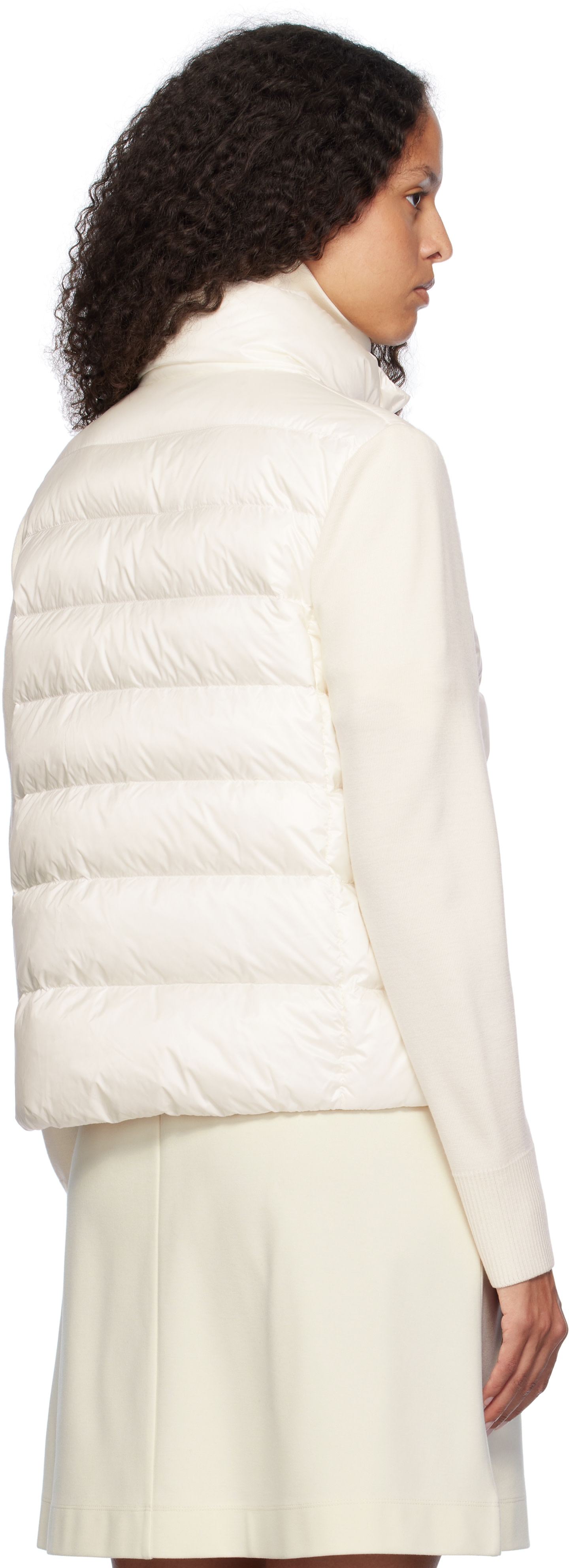 Moncler - 오프 화이트 울 패딩 다운 가디건