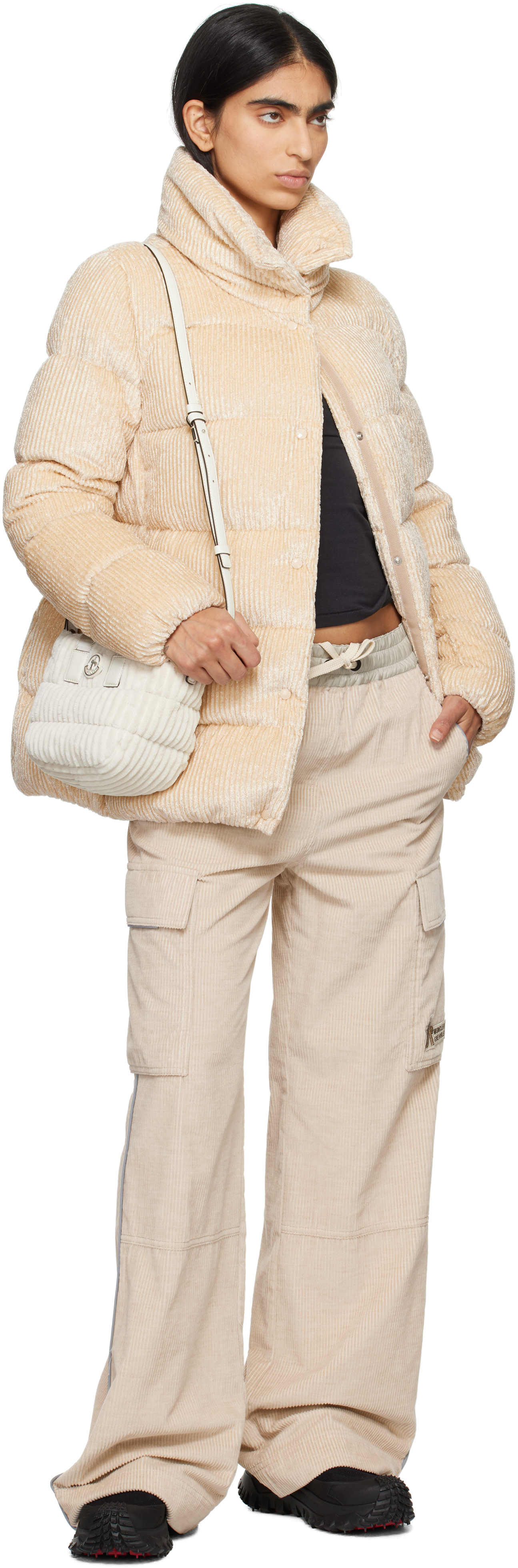 Moncler: Yellow Cochevisse Corduroy Short Down Jacket | SSENSE