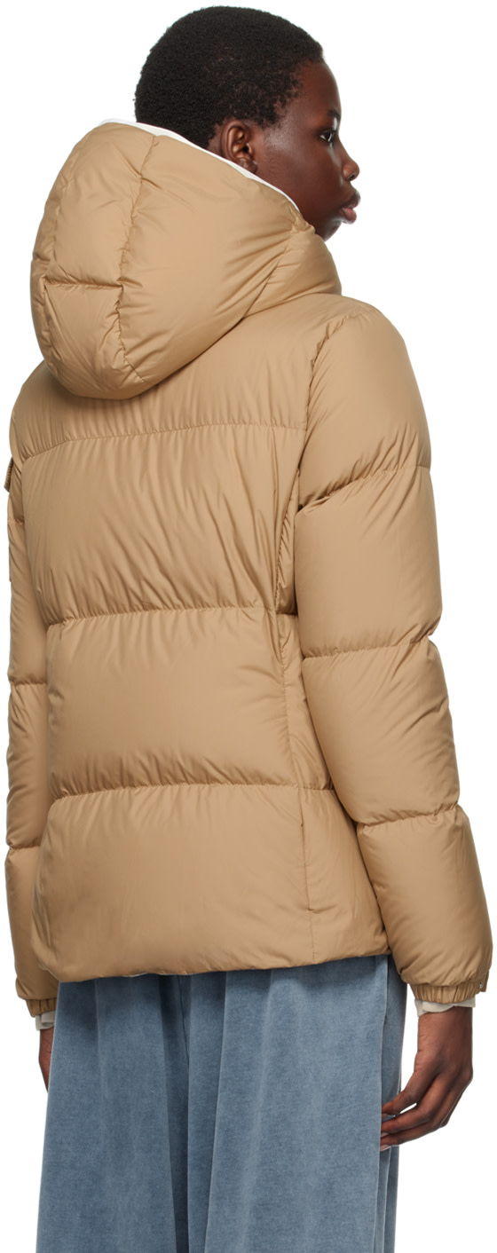 Moncler: Tan Fourmines Short Down Jacket | SSENSE