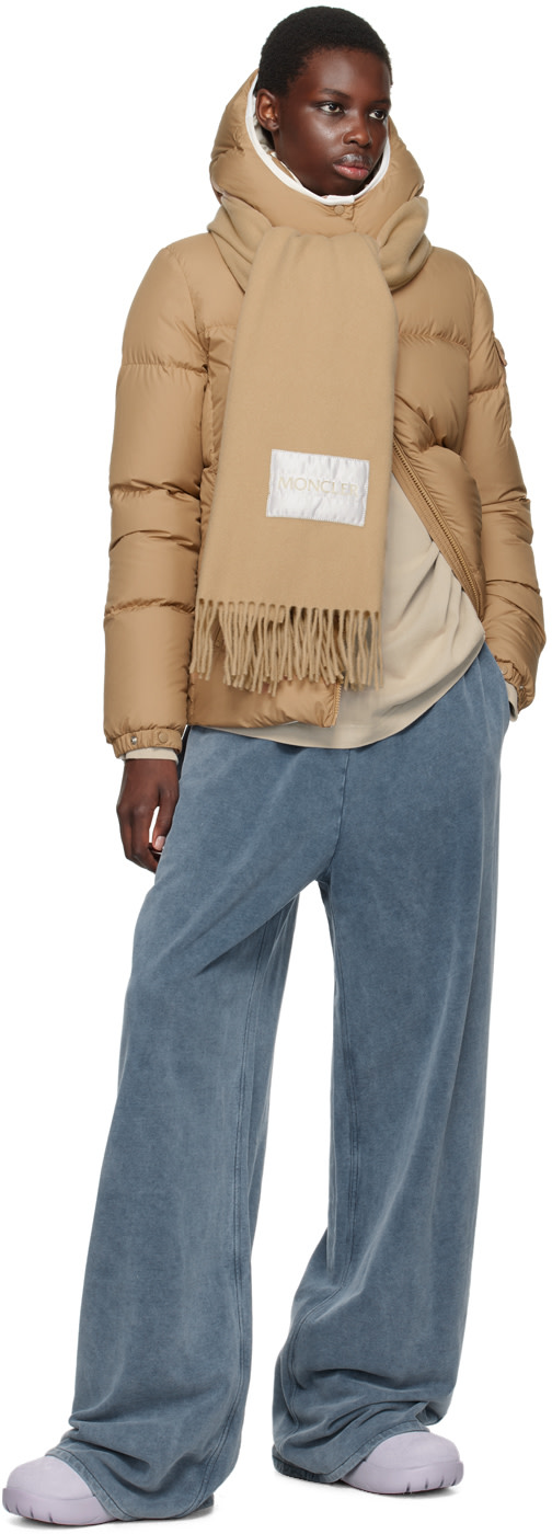 Moncler: Tan Fourmines Short Down Jacket | SSENSE Canada