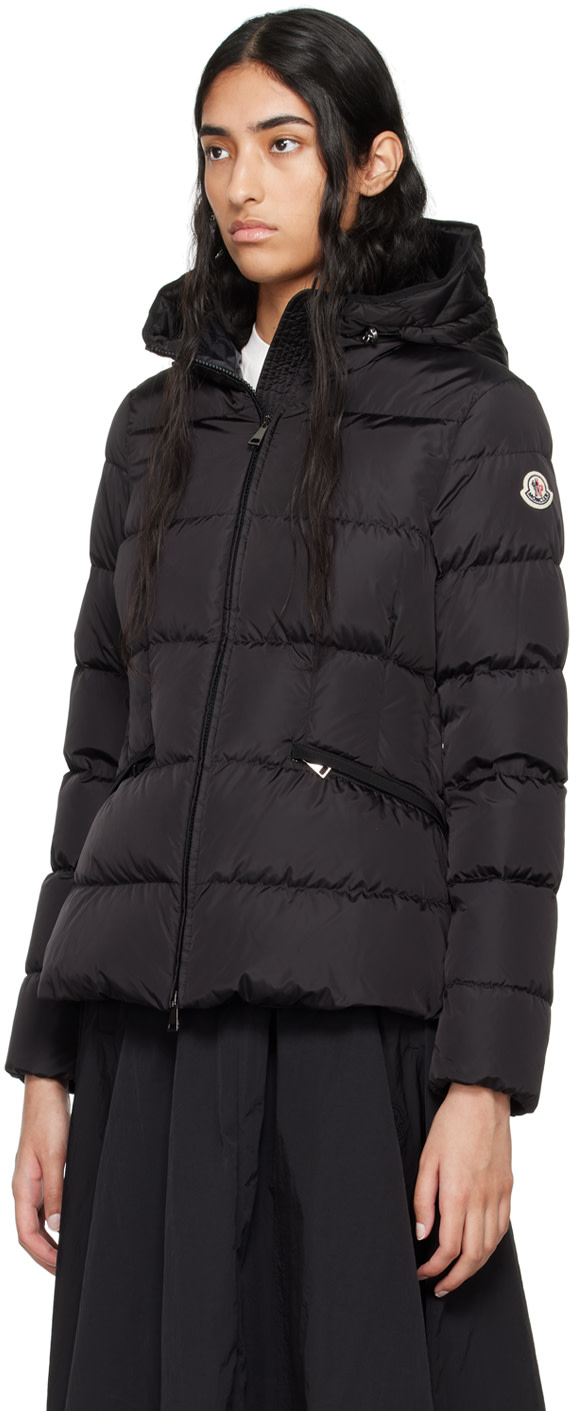 Moncler: Black Avoce Short Down Jacket | SSENSE Canada