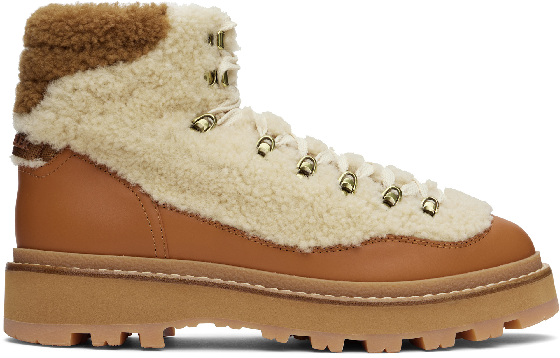 Moncler - Bottes de randonnée Peka brun clair