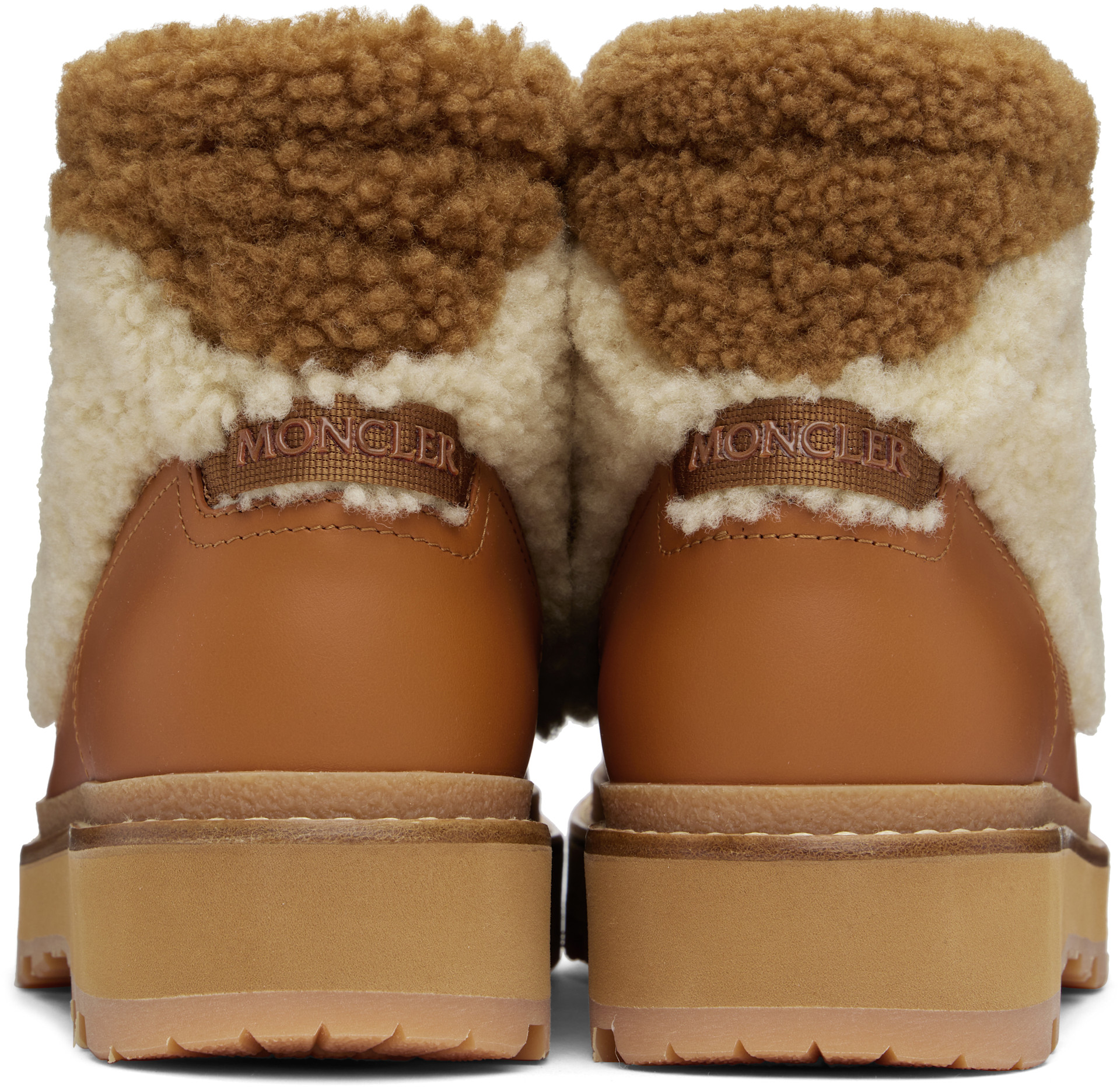 Moncler - Bottes de randonnée Peka brun clair