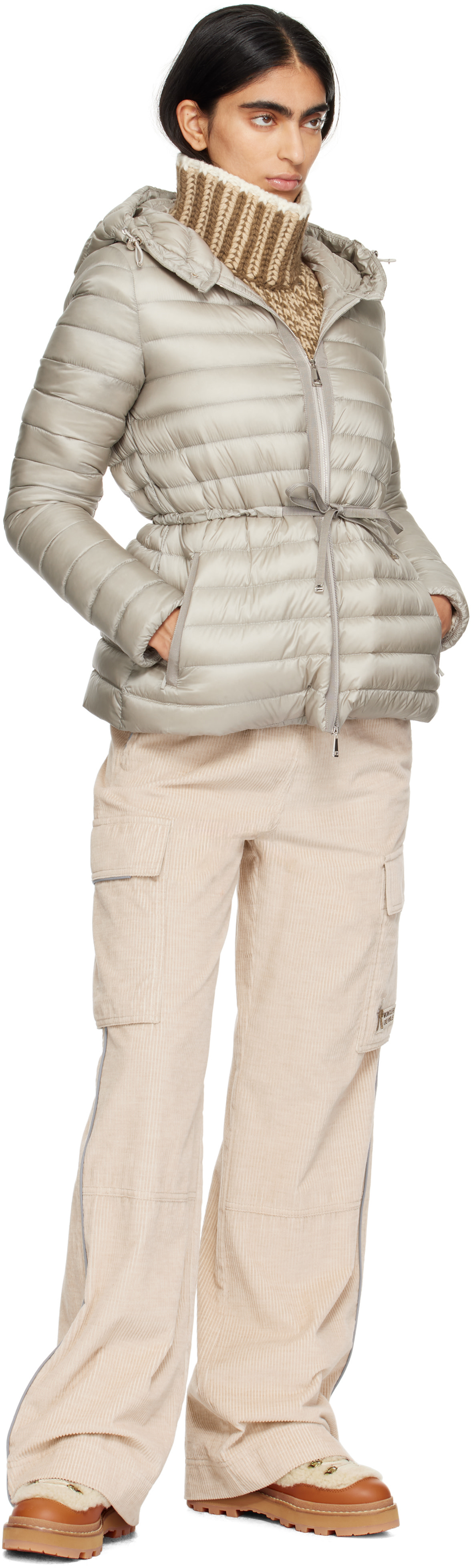 Moncler - Bottes de randonnée Peka brun clair