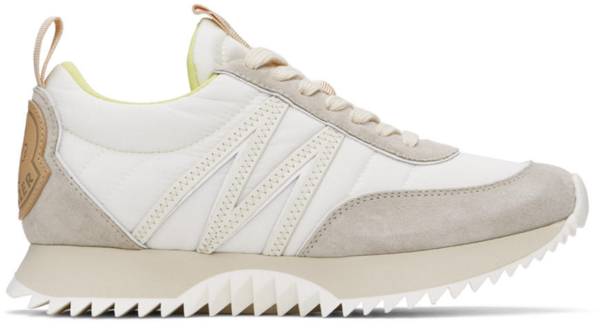 Moncler - Baskets Pacey beige et blanc