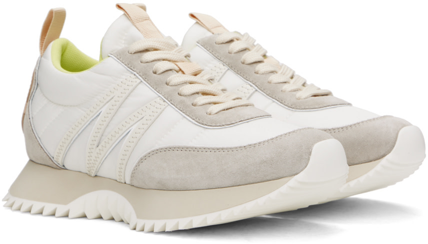 Moncler - Baskets Pacey beige et blanc
