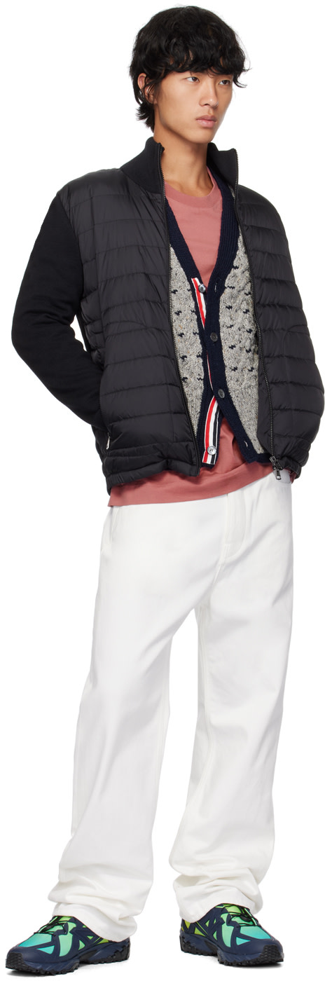 Moncler - 블랙 퀼팅 다운 가디건