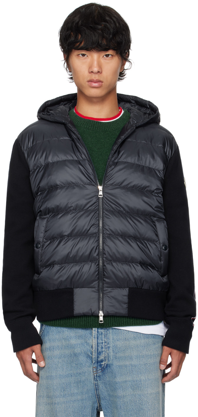 Moncler - ネイビー フード ダウンジャケット