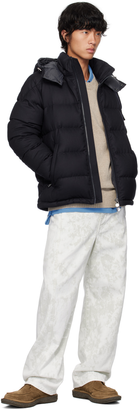 Moncler: Navy Montgenevre Down Jacket | SSENSE Canada