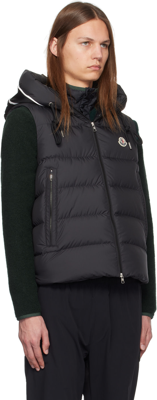 Moncler: ブラック Cardamine ダウンベスト | SSENSE 日本