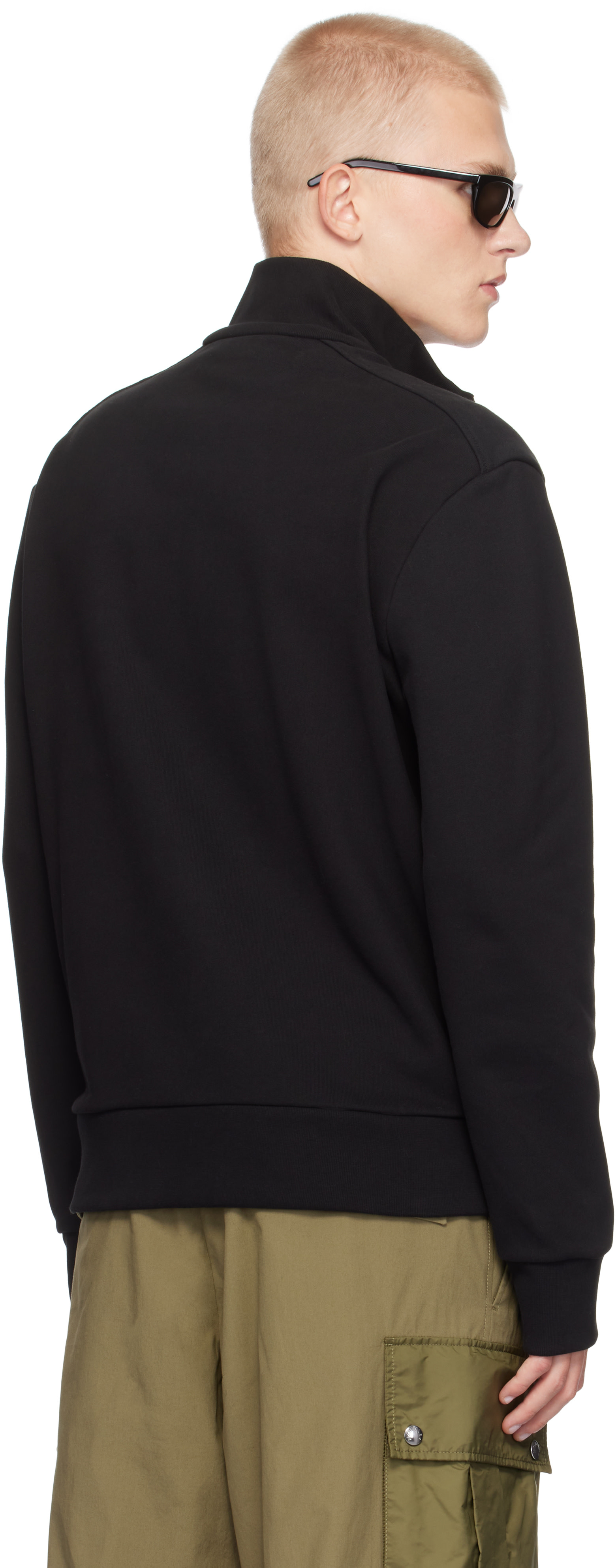 Moncler: Black Zip Up Down Jacket | SSENSE