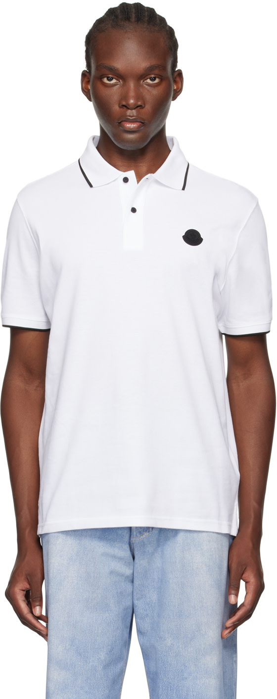 Moncler - White Logo Patch Polo