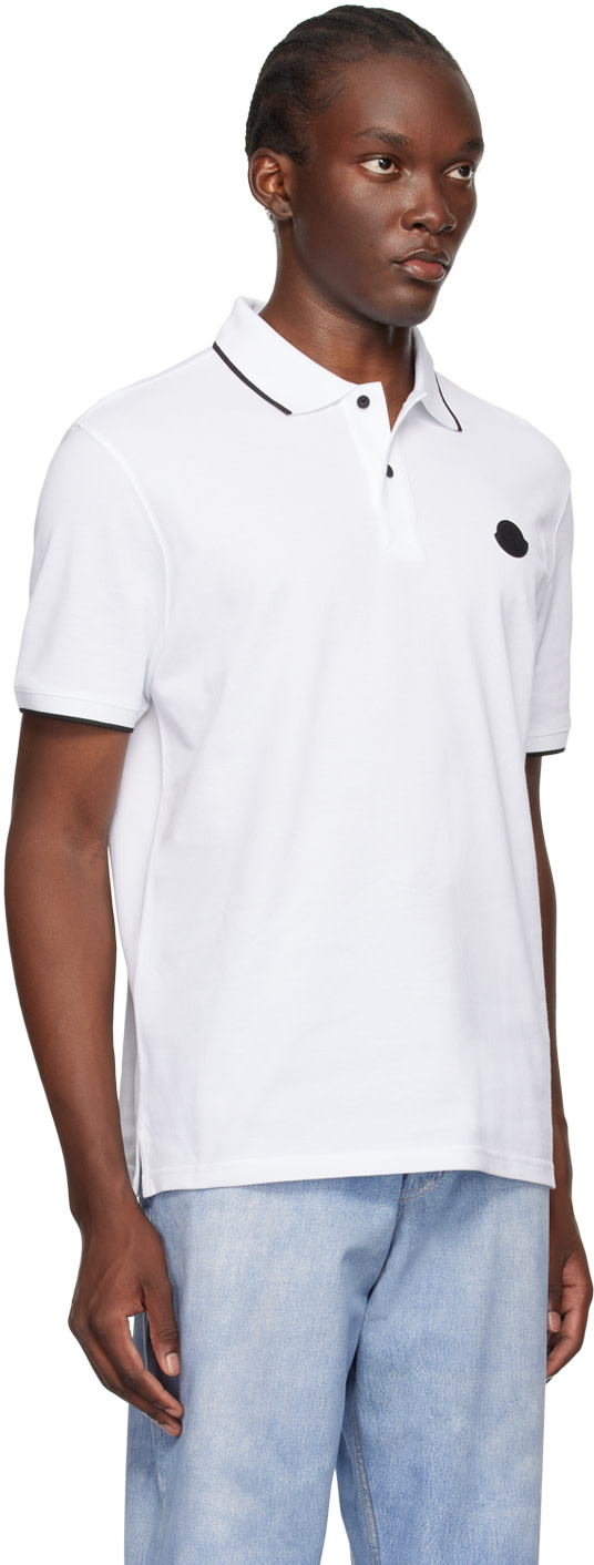 Moncler - White Logo Patch Polo