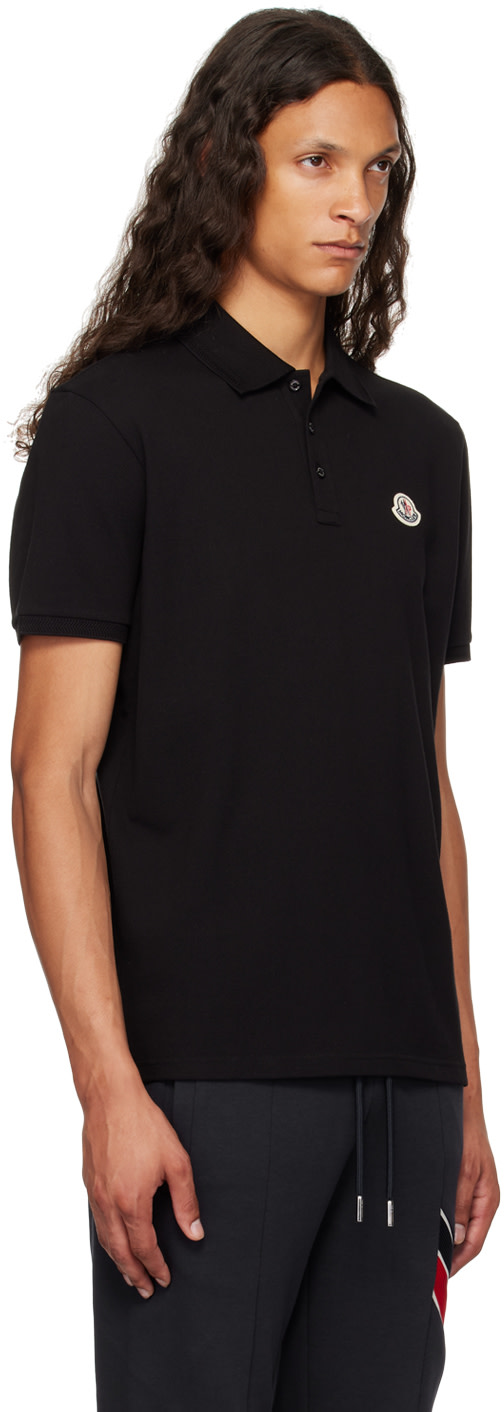 Moncler - Black Logo Patch Polo