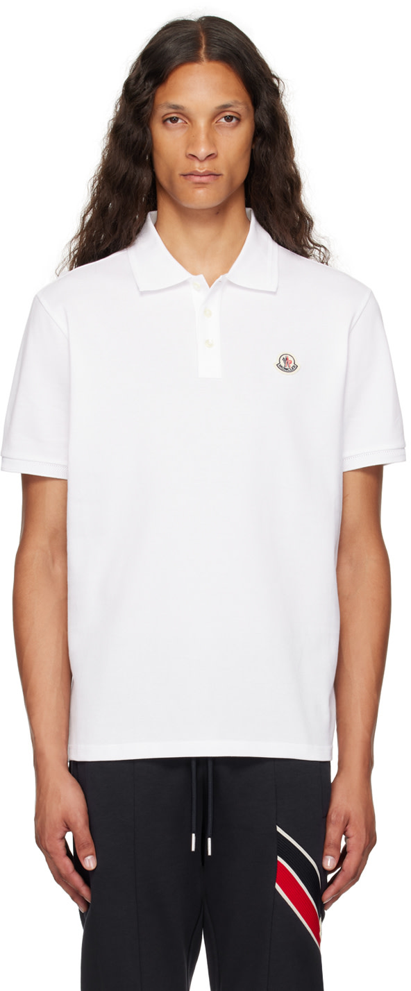 Moncler - White Logo Patch Polo