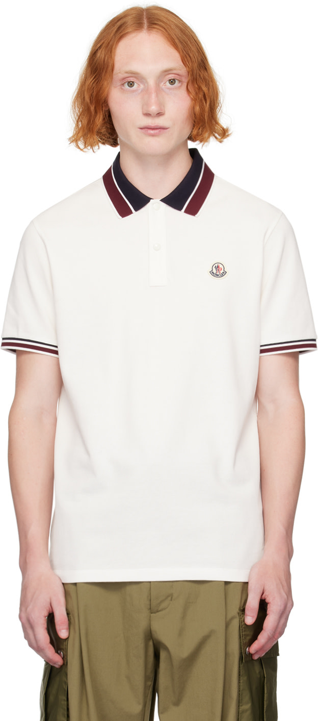 Moncler - White Two-Button Polo