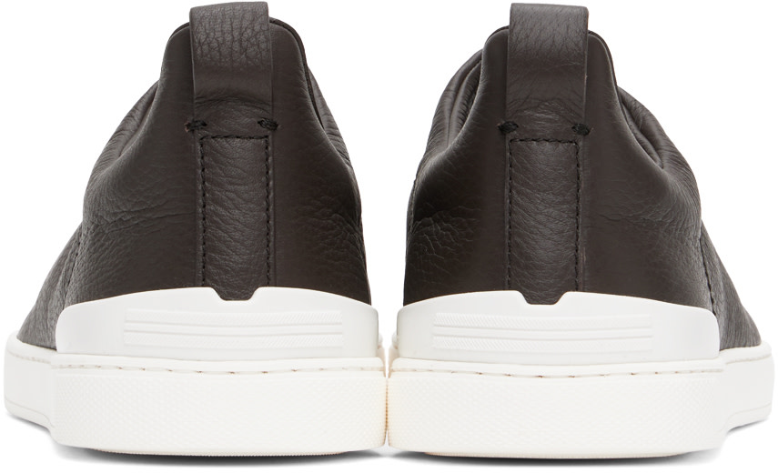 ZEGNA - Baskets Triple Stitch™ brunes