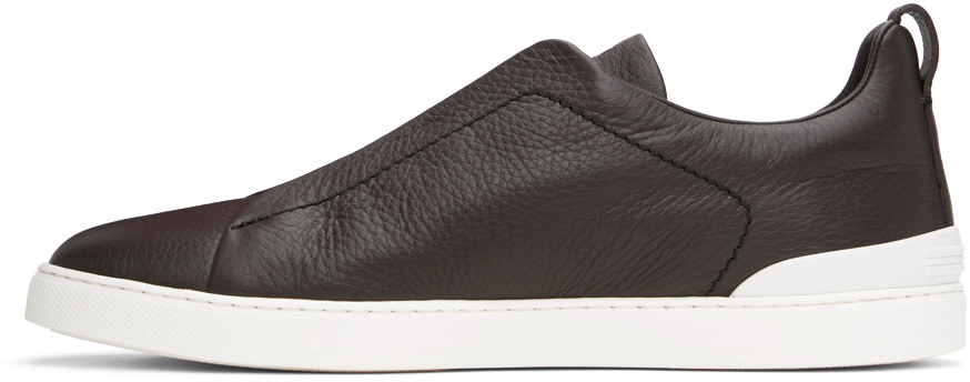 ZEGNA - Baskets Triple Stitch™ brunes