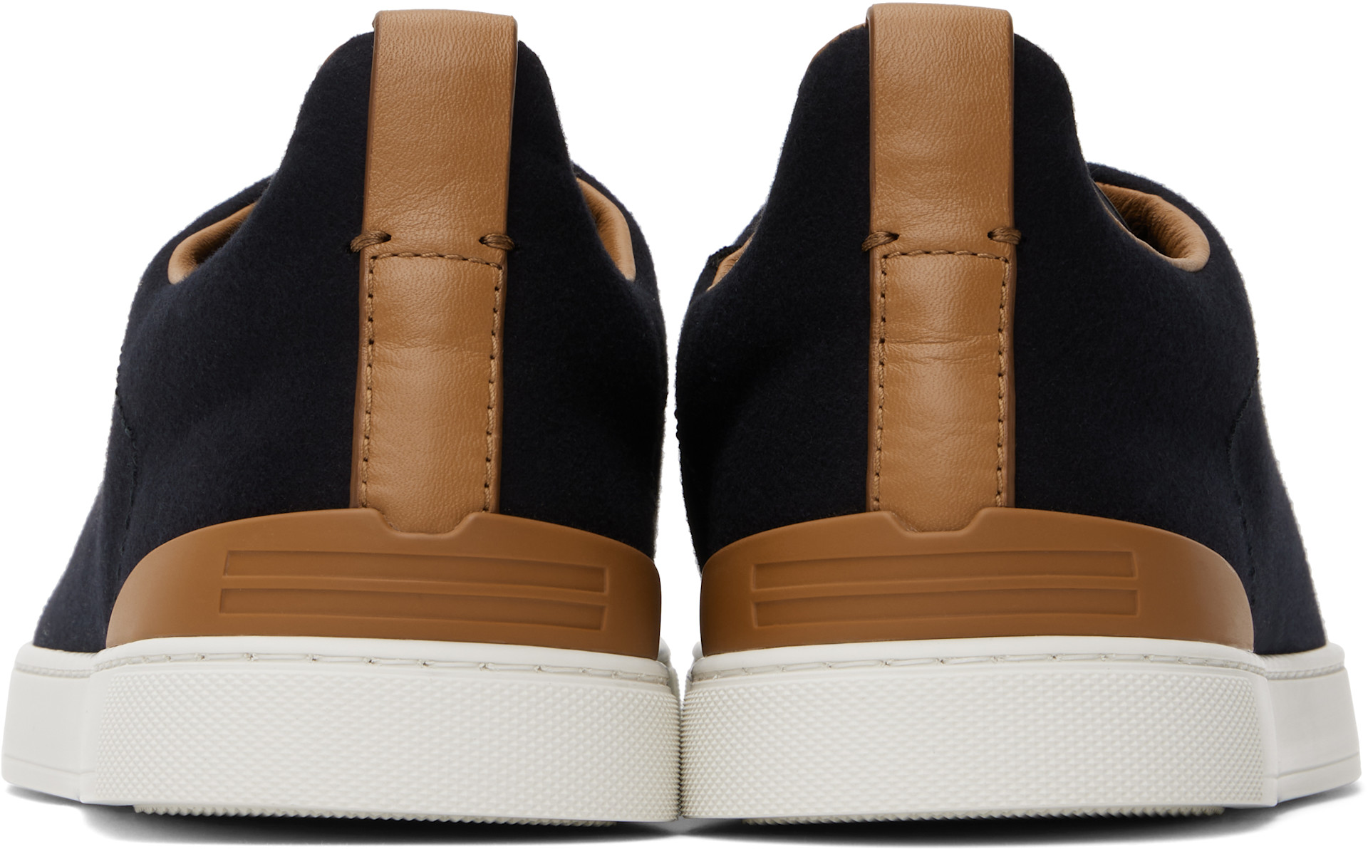 ZEGNA: Black #UseTheExisting Wool Triple Stitch Sneakers | SSENSE