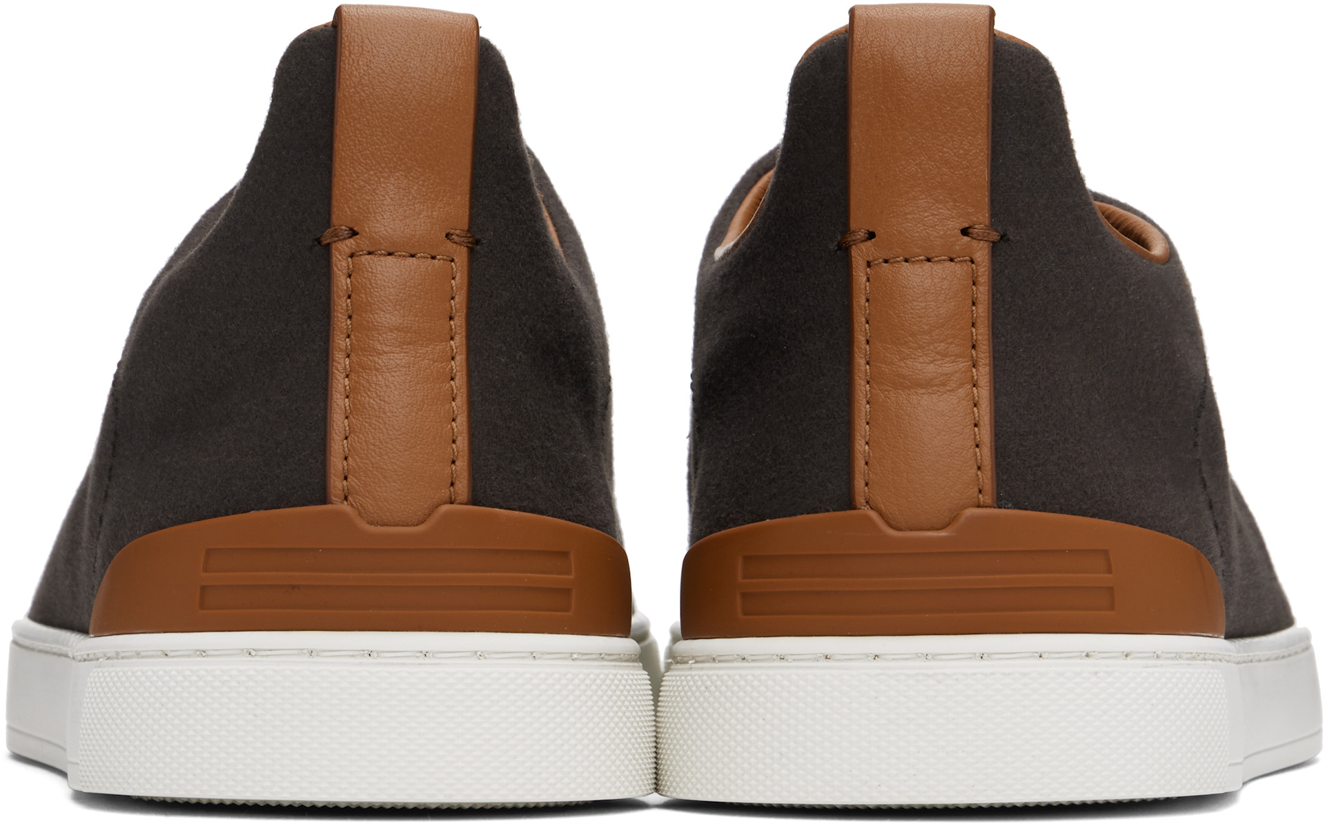 ZEGNA: Brown #UseTheExisting Triple Stitch Sneakers | SSENSE